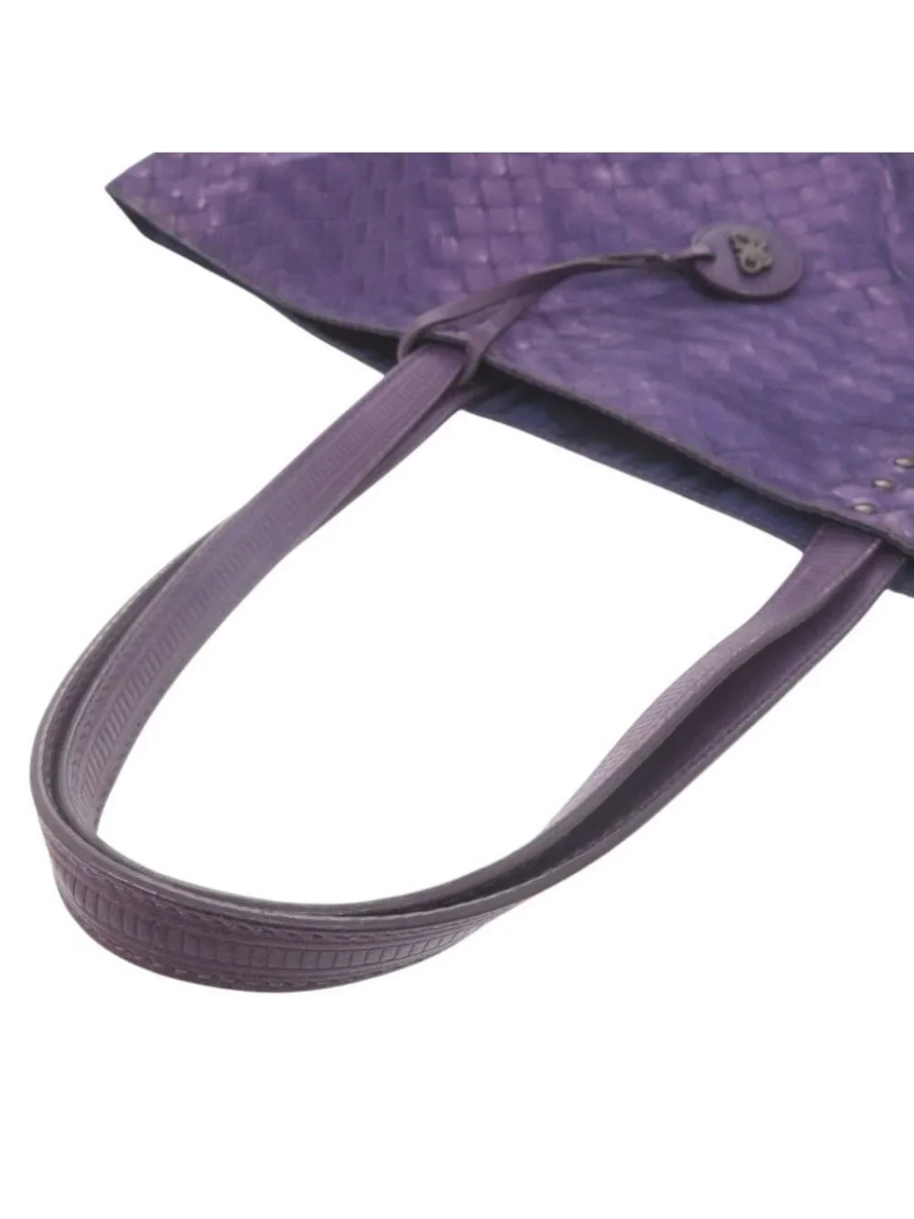 Bottega Veneta Intreccio Illusion Nylon Leather Purple Tote Bag